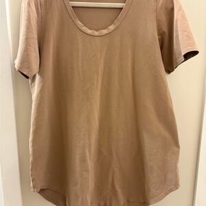 Casual Tan Women's T-shirt Dress